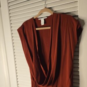 Diane Von Furstenberg Terracotta Silk Dress Sz. 10
